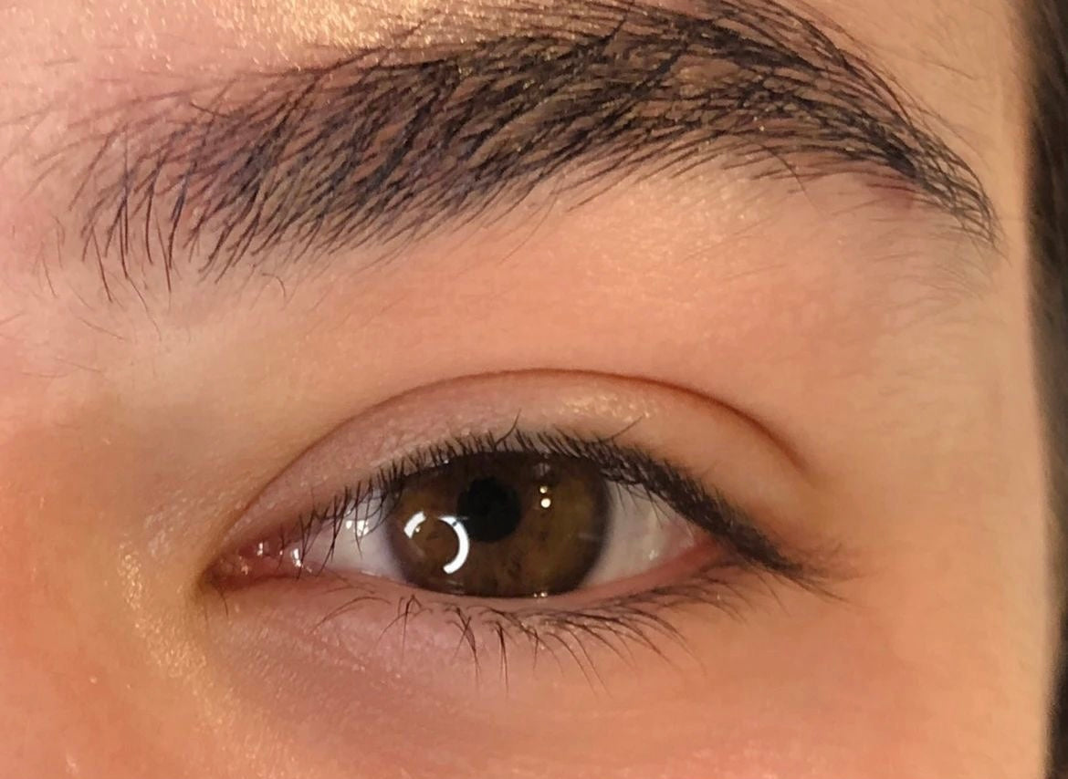 Before applying lashes
