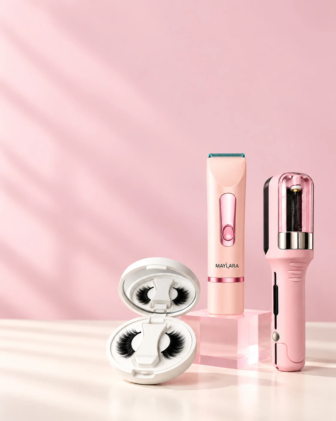 Maylara Dual-Head Shaver, magnetic lashes and Split-End Trimmer